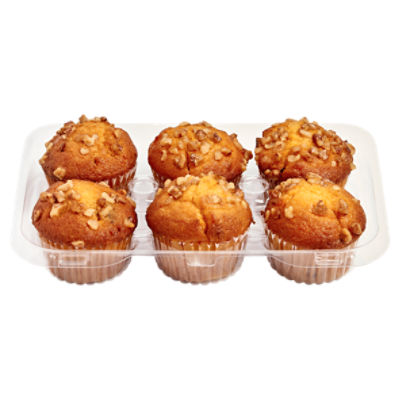 Store Baked Banana Nut Muffins, 6 ct, 15 oz