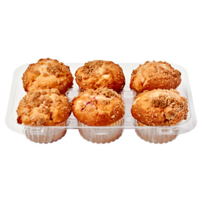 Store Baked Cherry Crumb Muffins, 6 ct, 15 oz