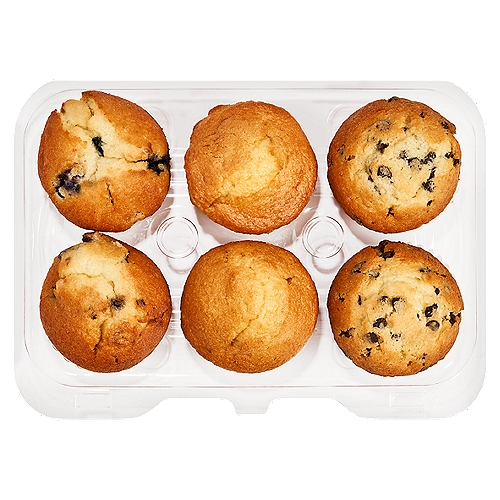 6 Pack Corn/Blueberry/Chocolate Chip Muffins