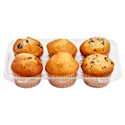 6 Pack Corn/Blueberry/Chocolate Chip Muffins