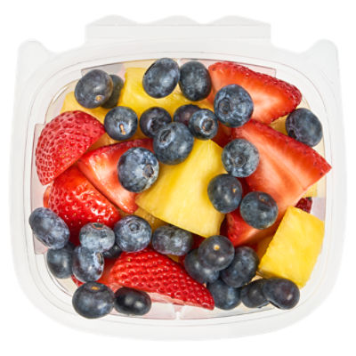 Fresh Small Pineapple Chunks, Trimmed Strawberries, Blueberries, 14 oz