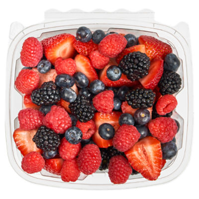 Fresh Large Berry Cups (Trimmed Strawberries, Raspberries, Blackberries and Blueberries), 30 oz