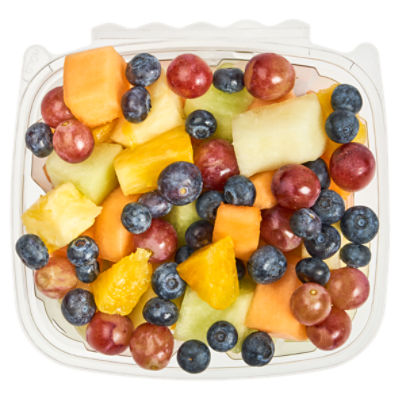 Fresh Large Mixed Fruit Chunks (Cantaloupe, Honeydew, Pineapple, Seedless Grapes, and Blueberries), 30 oz