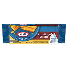 Kraft Extra Sharp Cheddar, Cheese, 8 Ounce