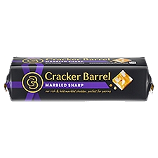 Cracker Barrel Cheese, Marbled Sharp Cheddar, 8 Ounce
