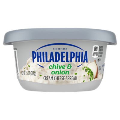 Philadelphia Chive & Onion Cream Cheese Spread, 7.5 oz, 7.5 Ounce