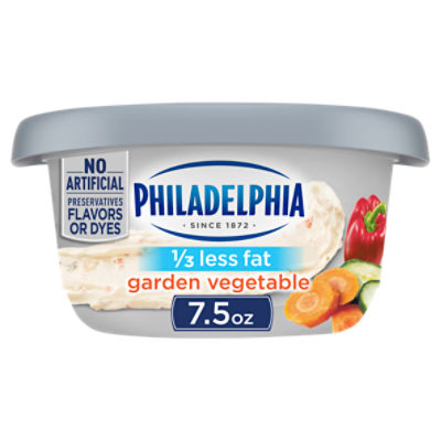 Philadelphia Garden Vegetable Reduced Fat Cream Cheese with Vegetables, 7.5 oz
