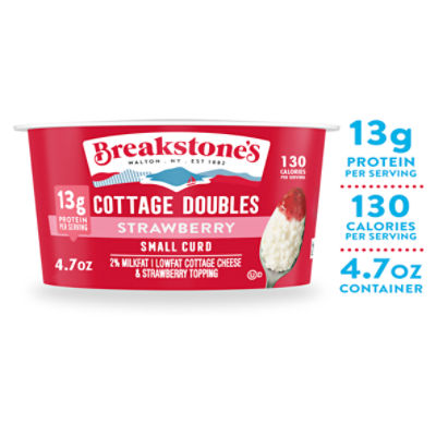 Breakstone's Strawberry Small Curd Cottage Doubles, 4.7 oz, 4.7 Ounce