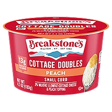 Breakstone's Peach Small Curd Cottage Doubles Cheese, 4.7 oz, 4.7 Ounce