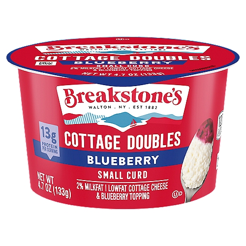 Breakstone's Cottage Doubles Lowfat Cottage Cheese & Blueberry Topping, 4.7 oz
