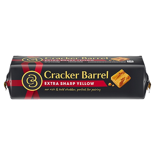 Cracker Barrel Extra Sharp Yellow Cheddar Cheese, 8 oz