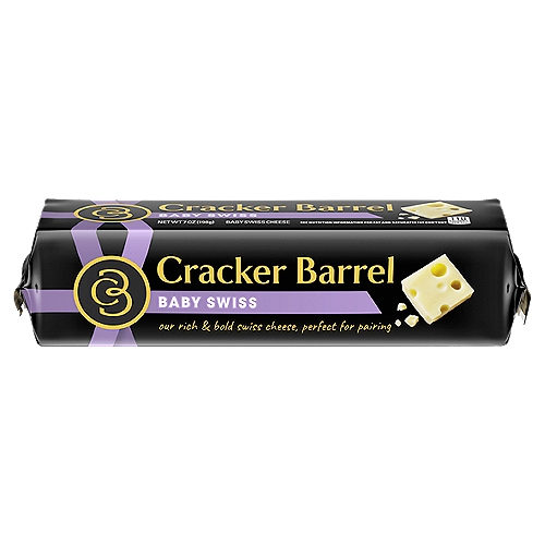 Cracker Barrel Natural baby Swiss cheese contains 0g lactose per serving.