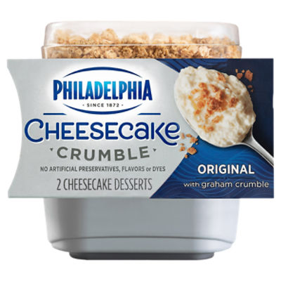Philadelphia Original with Graham Crumble Cheesecake Desserts, 2 count, 6.6 oz