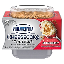 Philadelphia Strawberry with Graham Crumble Cheesecake Desserts, 2 count, 6.6 oz, 6.6 Ounce