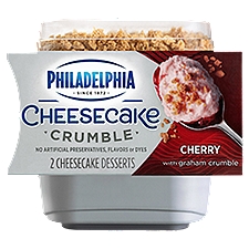 Philadelphia Cherry with Graham Crumble Cheesecake Desserts, 2 count, 6.6 oz, 6.6 Ounce