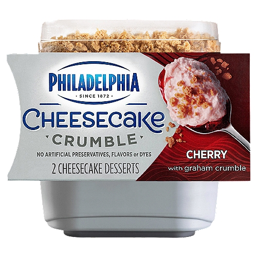 Philadelphia Cherry with Graham Crumble Cheesecake Desserts, 2 count, 6.6 oz