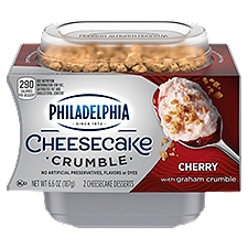 Philadelphia Cherry with Graham Crumble Cheesecake Desserts, 2 count, 6.6 oz, 6.6 Ounce
