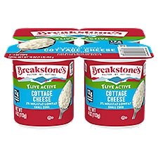 Breakstone's Live Active Lowfat Small Curd Cottage Cheese with 2% Milkfat, 4 oz, 4 count, 16 Ounce