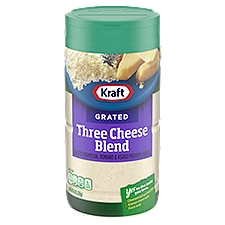 Kraft Grated, Three Cheese Blend, 8 Ounce