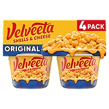 Velveeta Original Shells & Cheese, 2.39 oz, 4 count