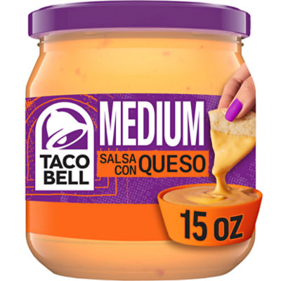 Taco Bell Medium Salsa Con Queso Cheese Dip, 15 oz