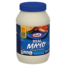 Kraft Real Mayo Creamy & Smooth , Mayonnaise, 30 Fluid ounce