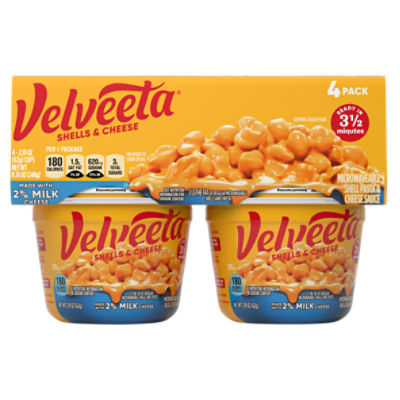 Velveeta Shells & Cheese Microwavable Shell Pasta & Cheese Sauce with 2