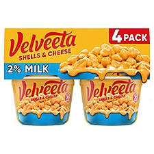 Velveeta Shells & Cheese Microwaveable Shell Pasta & Cheese Sauce, 2.19 oz, 4 count