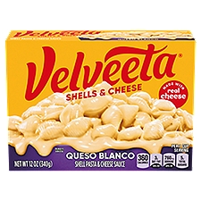 Velveeta Shells & Cheese Queso Blanco, Shell Pasta & Cheese Sauce, 12 Ounce