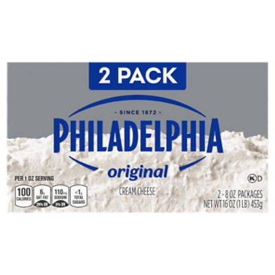 Philadelphia Original Cream Cheese, 2 ct Pack, 8 oz Brick