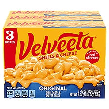 Velveeta Original Shells & Cheese, 12 oz, 3 count