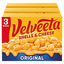 Velveeta Original Shell Pasta & Cheese Sauce, 12 oz, 3 count