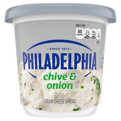 Philadelphia Chive & Onion Cream Cheese Spread, 15.5 oz Tub