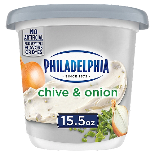 Philadelphia Chive & Onion Cream Cheese Spread, 15.5 oz