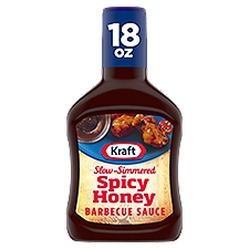 Kraft Slow-Simmered Spicy Honey Barbecue Sauce, 18 oz, 18 Ounce