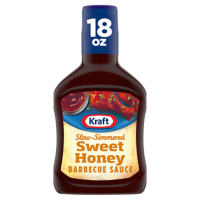Kraft Slow-Simmered Sweet Honey Barbecue Sauce, 18 oz, 18 Ounce
