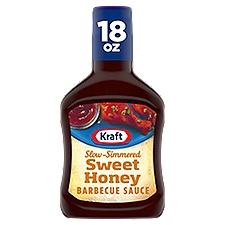 Kraft Slow-Simmered Sweet Honey, Barbecue Sauce, 18 Ounce