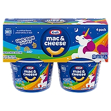 Kraft Unicorn Shapes Macaroni & Cheese Dinner, 1.9 oz, 4 count