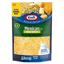 Kraft Mexican Style Natural Four Cheese, 16 oz