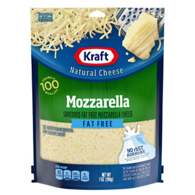 Kraft Mozzarella Shredded Fat Free Mozzarella Cheese, 7 oz ShopRite
