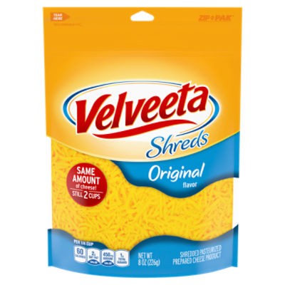 Velveeta Shreds Original Flavored Shredded Cheese, 8 oz Bag