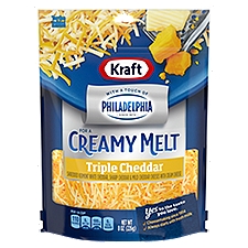 Kraft Triple Cheddar Creamy Melt Shredded Cheese, 8 oz, 8 Ounce