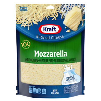 Kraft Shredded Low-Moisture Part-Skim Mozzarella Cheese, 8 oz