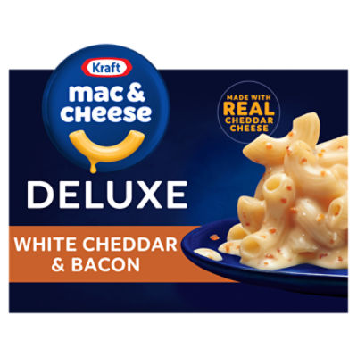 Kraft Deluxe White Cheddar & Bacon Macaroni & Cheese Sauce with Bacon Kit, 11.9 oz