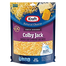 Kraft Finely Shredded Colby Jack, Cheeses, 8 Ounce