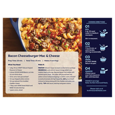 Kraft Deluxe Original Cheddar Macaroni and Cheese Dinner, 14 oz, 3