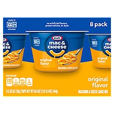 Kraft Original Macaroni & Cheese Dinner, 2.05 oz, 8 count