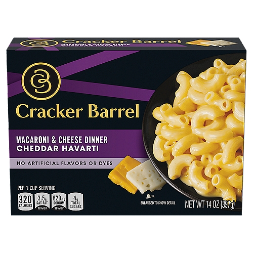 Cracker Barrel Cheddar Havarti Macaroni & Cheese Dinner, 14 oz