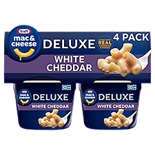 Kraft Deluxe White Cheddar Macaroni & Cheese Sauce, 2.39 oz, 4 count