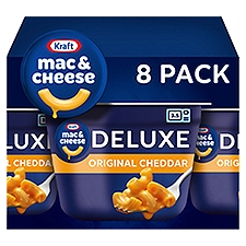 Kraft Deluxe Original Mac & Cheese Macaroni and Cheese Dinner, 8 ct Box, 2.39 oz Cups